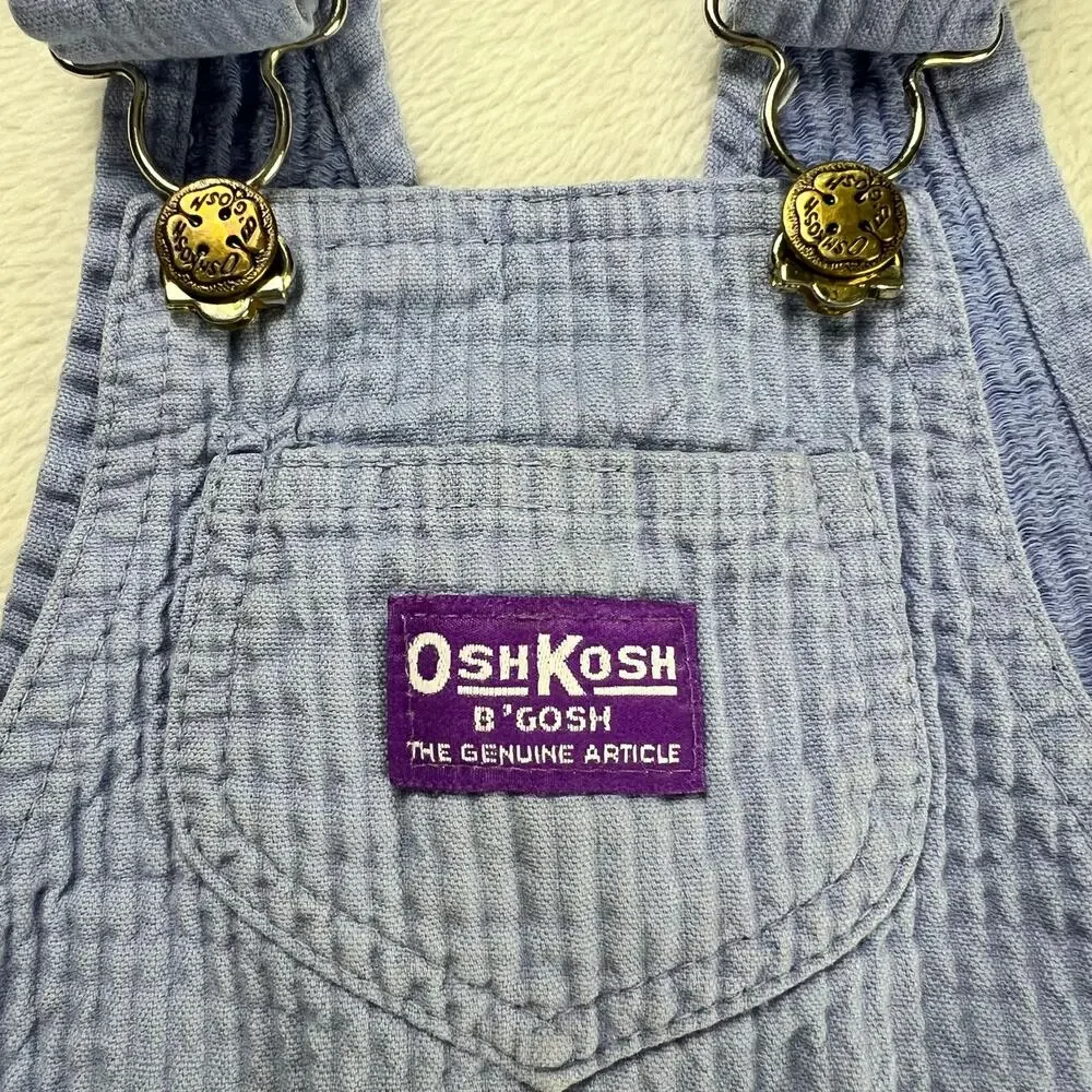 Oshkosh B’gosh Vintage Girls Purple ribbed Overall Dress Size 4 Vestbak